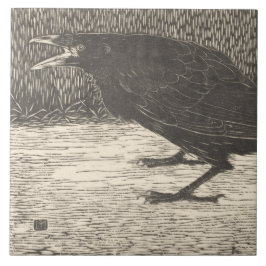 Screaming Crow (door Jan Mankes) Tegeltje