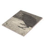 Screaming Crow (door Jan Mankes) Tegeltje (Zijkant)