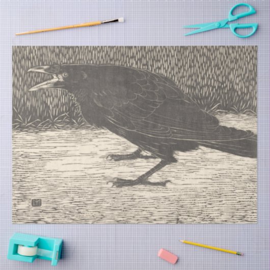 Screaming Crow (door Jan Mankes) Tissuepapier (Craft)