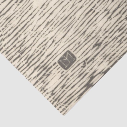 Screaming Crow (door Jan Mankes) Tissuepapier (Detail)