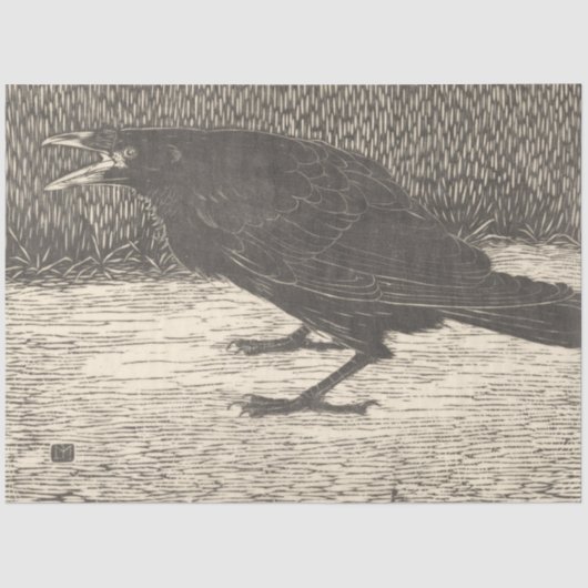Screaming Crow (door Jan Mankes) Tissuepapier (Voorkant)