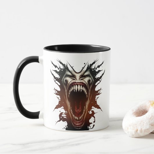 Screaming Daemon Horror Mok (Met donut)