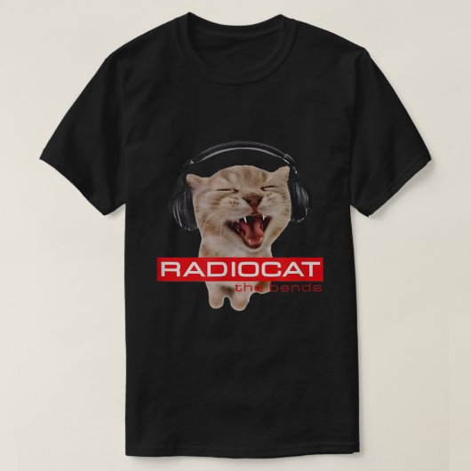 Screaming DJ Cat Meme Headphone Music Lover Art T-shirt (Design voorkant)