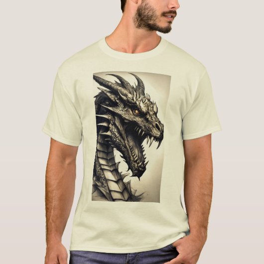 Screaming Dragon: een realistisch portret in beweg T-shirt (Voorkant)