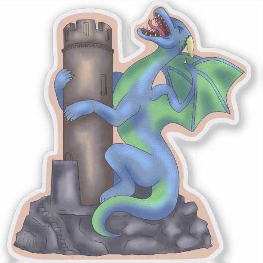 Screaming Dragon Sticker (Voorkant)