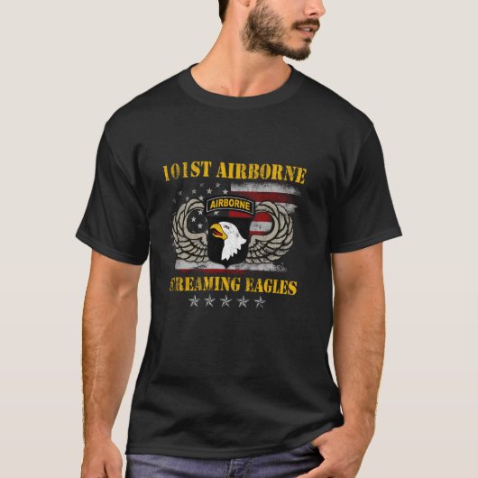 Screaming Eagle 101st Airborne Division Paratroope T-shirt (Voorkant)