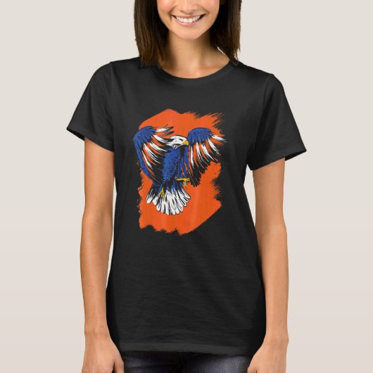 Screaming Eagle vs vlag 4 juli voor patriotticum T-shirt (Voorkant)