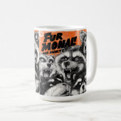 Screaming Faces in Black and White Zine Art Koffiemok (Voorkant rechts)