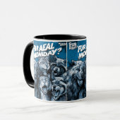 Screaming Faces in Black and White Zine Art Mok (Voorkant links)