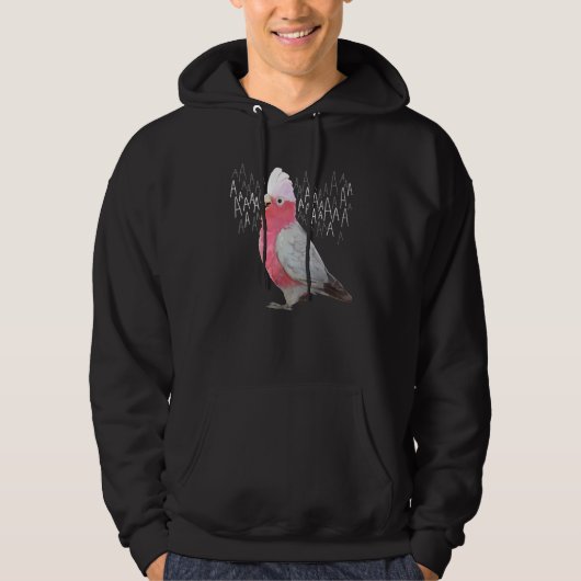 Screaming Galah Rose Breasted Cockatoo Hoodie (Voorkant)