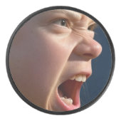 Screaming Girl hockey puck (Voorkant)