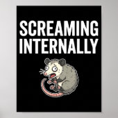 Screaming Internally Funny Ossum Anxiety Meme  Poster (Voorkant)