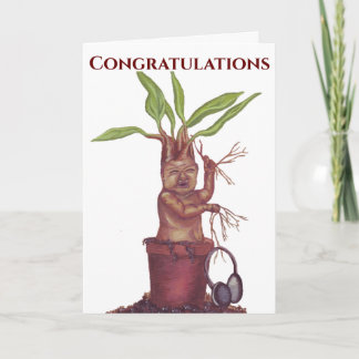 Screaming Mandrake Baby Felicitaties Kaart