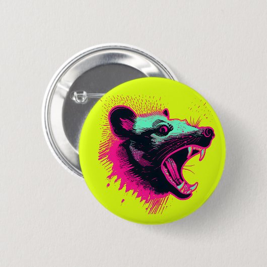 Screaming Opossum Ronde Button 5,7 Cm (Voorkant /achterkant)