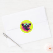 Screaming Opossum Ronde Sticker (Envelop)