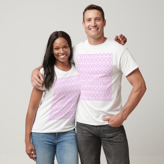 Screaming Pastel Roze Mannen T-shirt (Unisex)