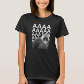 Screaming Possum Aaaa Cute Funny Opossum Meme T-shirt (Voorkant)