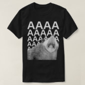 Screaming Possum Aaaa Cute Funny Opossum Meme T-shirt (Design voorkant)