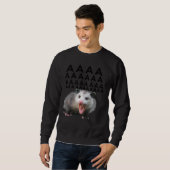Screaming Possum Aaaa Cute Opossum Meme Mannen W Trui (Voorkant volledig)