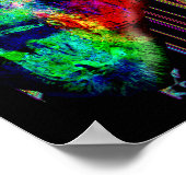 Screaming psychedelic chimp v1 poster (Hoek)