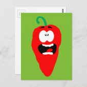 Screaming Red Hot Chili Pepper Briefkaart (Voorkant / Achterkant)