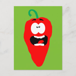 Screaming Red Hot Chili Pepper Briefkaart