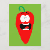 Screaming Red Hot Chili Pepper Briefkaart (Voorkant)