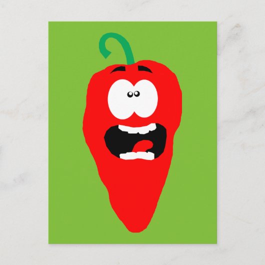 Screaming Red Hot Chili Pepper Briefkaart (Voorkant)