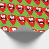 Screaming Red Hot Chili Pepper Cadeaupapier (Hoek)
