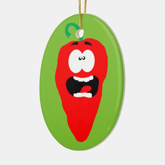 Screaming Red Hot Chili Pepper Keramisch Ornament (Links)