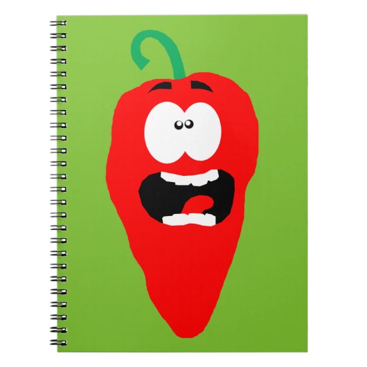Screaming Red Hot Chili Pepper Notitieboek (Voorkant)
