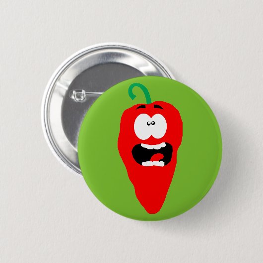 Screaming Red Hot Chili Pepper Ronde Button 5,7 Cm (Voorkant /achterkant)