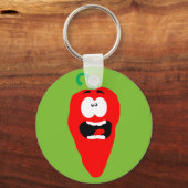 Screaming Red Hot Chili Pepper Sleutelhanger (Voorkant)