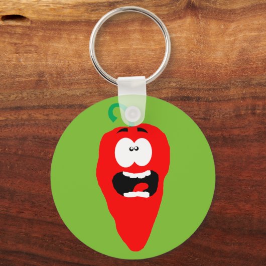 Screaming Red Hot Chili Pepper Sleutelhanger (Voorkant)
