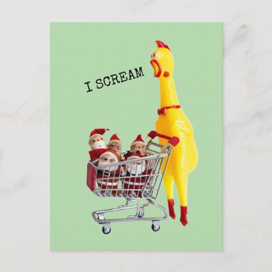 Screaming Rubber Chicken Christmas Briefkaart (Voorkant)