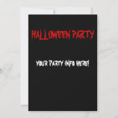 Screaming Skull Halloween Party-uitnodigingen Kaart (Achterkant)