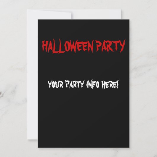 Screaming Skull Halloween Party-uitnodigingen Kaart (Achterkant)