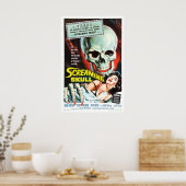 Screaming Skull - Klassieke horrorfilm Poster (Keuken)