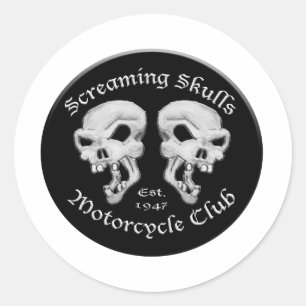 Screaming Skulls Motorcycle Club Ronde Sticker