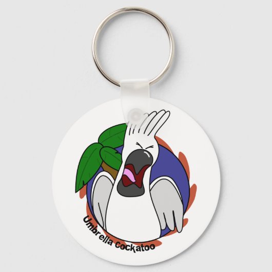 Screaming Umbrella Cockato-Sleutelhanger Sleutelhanger (Voorkant)