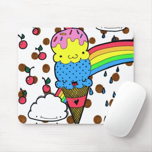 Screaming voor Ice Cream Mousepad Muismat (Met muis)