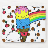 Screaming voor Ice Cream Mousepad Muismat (Voorkant)