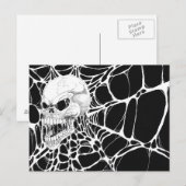 Screaming Web Skull Briefkaart (Voorkant / Achterkant)