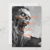 Screaming Zombie Birthday Kaart (Voorkant)