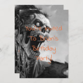 Screaming Zombie Birthday Kaart (Voorkant / Achterkant)