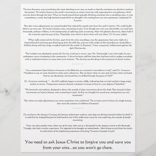 Screams Heard van Hell Flyer (Achterkant)