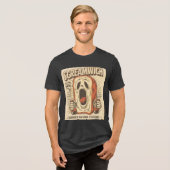 Screamwich Funny Halloween Spooky Sandwich Pun Tri-Blend Shirt (Voorkant volledig)