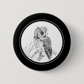 Screech Owl Button in potlood (Voorkant)