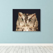 Screech Owl Canvas Afdruk (Insitu (Houten vloer))