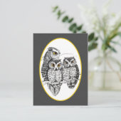 Screech Owl Family Briefkaart (Staand voorkant)
